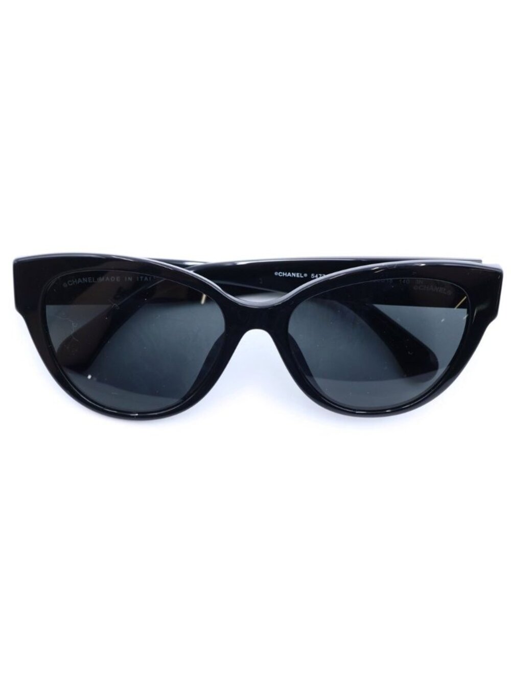 Chanel Butterfly Sunglasses Side Heart CC Logo Black Eyewear